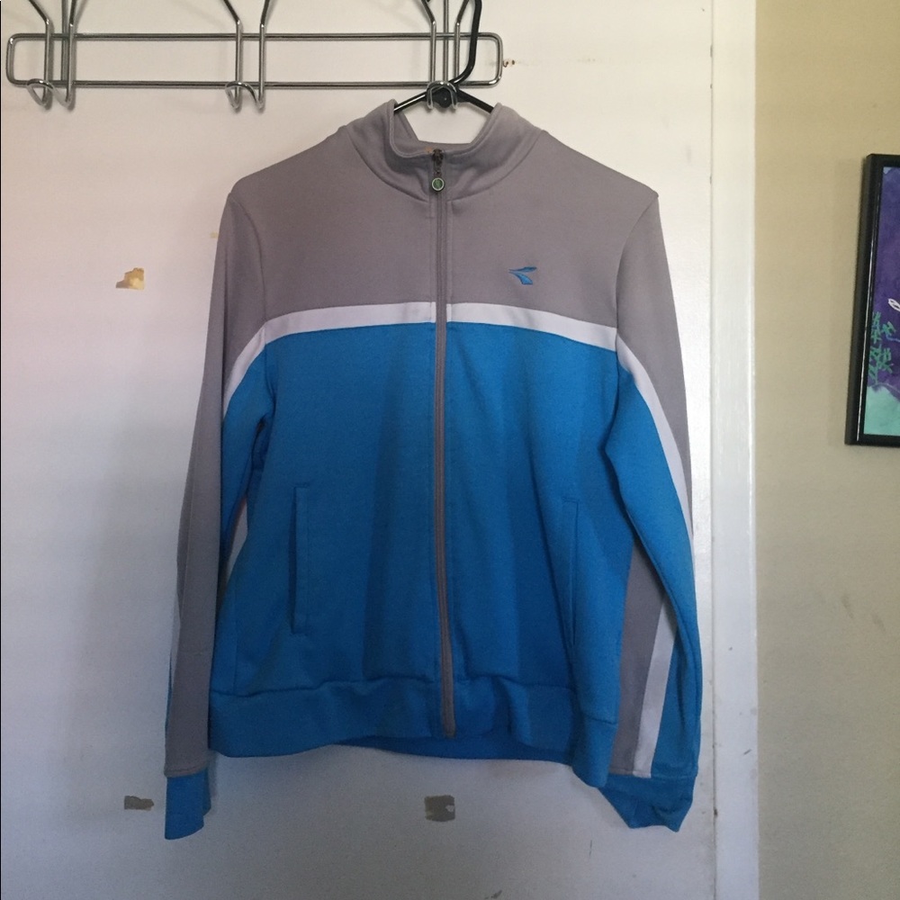 Multicolored tennis zip up jacket